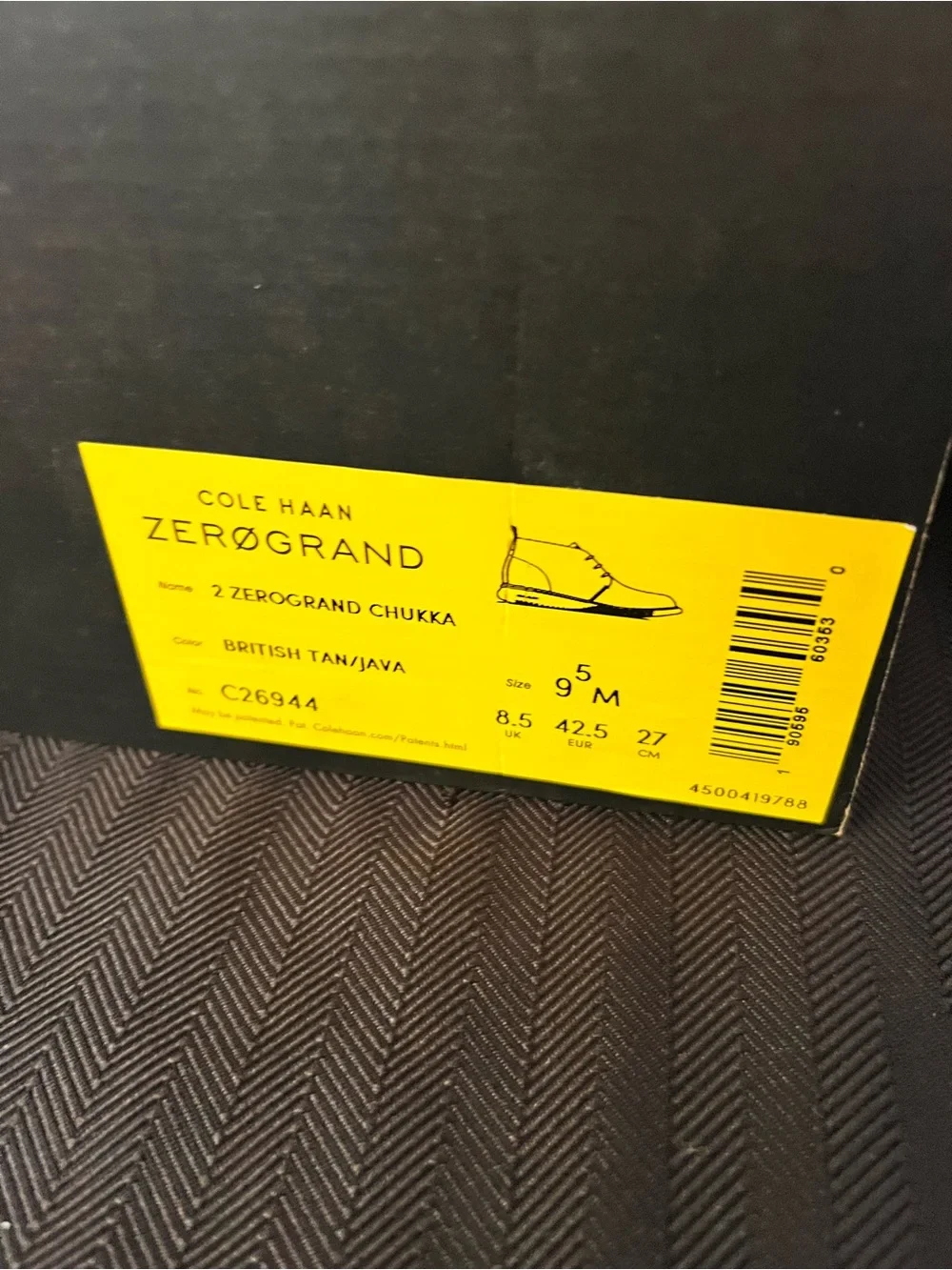 Cole Haan 2.ZERØGRAND Chukka Boots British Tan Men’s 9.5 M